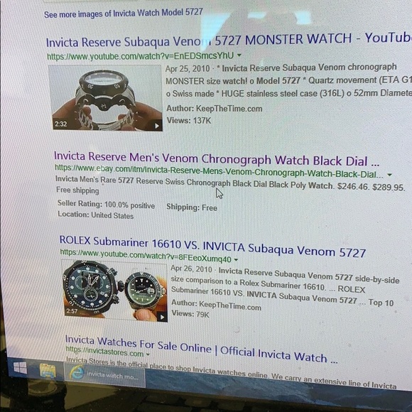 Invicta Reserve men's venom chronograph model 5727